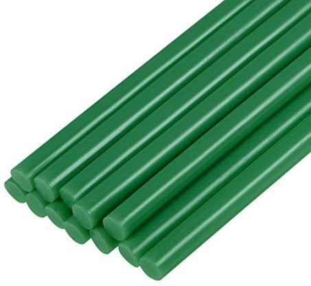 sourcing map Mini Hot Glue Sticks for Glue Gun 7mm x 100mm Dark Green 12pcs