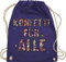 Shirtracer Turnbeutel Rucksack - Karneval & Fasching - Taschen - Konfetti für Alle I - Unisize - Lila - beutel köln karnevalsbeutel faschings karnevalsmotiv stoffbeutel kamelle tasche karnevalstasche