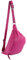modamoda de - T77 - ital. Hüfttasche Bauchtasche Brusttasche Medium aus weichem Leder, Farbe:Pink