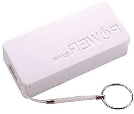 BAIRU Boîtier de batterie externe 5600 mAh 2 x 18650 USB pour téléphone portable