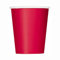 Unique- Gobelets en Carton Rouge-Paquet de 14, 82164, Red, Pack of 14