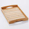 Point-Virgule Bandeja para servir de bambú con asas, bandeja de madera grande rectangular para cocina, bambú, 48 x 33 x 6 cm