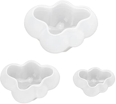 Silikon-Wolken-Seifenform, Wolkenform, Schokoladen-Himmelsthema, 3-teilige Wolken-Gummiformen für Süßigkeiten, Kerzen, Seife, Lotionriegel, Fondant, Eiswürfel