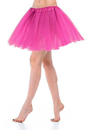 Tüllrock Tütü Rose Rot Ballettkleidung 1950er 80er Jahre Outfit Ballettkleid Vintage Tüll Bubbly Prom Party Zubehör Tanzkleidung Kleid Dirndl Damen Kurz Ballett Rock
