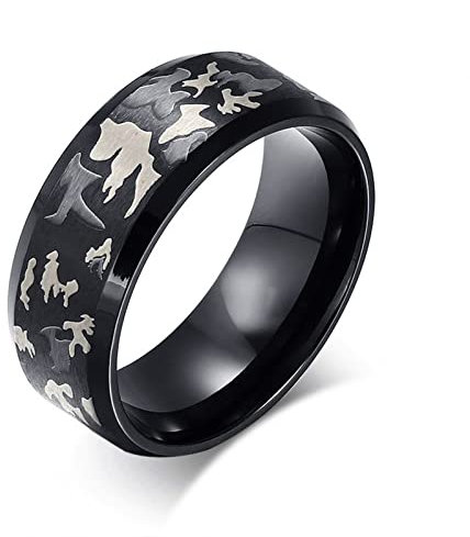 TOXI Pride Rings Classic Ring mit hochwertigen Black Men Ring Military Camouflage Farbe Titanium Steel Rings