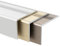 KARAT Stufenkantenprofile selbstklebend oder vorgebohrt mit Montagematerial - Treppenkantenprofile Winkelprofile (NOVA, Edelstahl Matt, 1000x45x25 mm, Vorgebohrt)