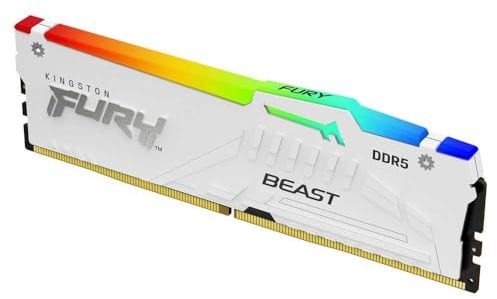 Kingston FURY Beast Weiß RGB EXPO 32GB 5600MT/s DDR5 CL36 DIMM Desktop Gaming Speicher Einzelnes Modul - KF556C36BWEA-32