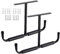 Sinoer Crochet de rangement de plafond de garage en acier, support de rangement robuste pour bois suspendu, vélos, outils, bois, système de rangement robuste, (2 paquets, noir)