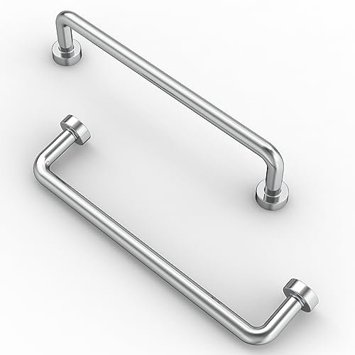 FURNIWARE Pack of 10 Cabinet Handles 128mm(5 Inch) Hole Center Chrome Kitchen Door Handles Hardware Drawer Pulls Kitchen Cabinet Door Handles Pull