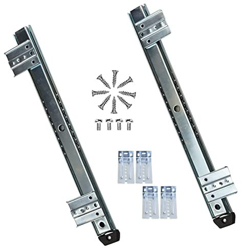 IkErna Runners de Rodamiento de Bolas, para una Bandeja de Teclado Debajo de un Escritorio, Tobogán Del Teclado de Rodamiento de Bolas Accesorios de la Bandeja Del Cajón Del Teclado/Silver