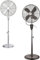 BLUEBRIT Virtual Kart® 16 Oscillating Pedestal Air Cooling Fans Sleek Chrome or Gun Metal Finish - 3 Speeds, Remote Control, Adjustable Height Ideal for Office and Home Use (Gun Metal)