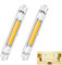 R7S LED 118mm Dimmbar 30W Glühbirne, R7S LED 118mm Lampen Ersatz für 300W Halogenlamp, Naturweiß 4000K 3000LM, Kein Flackern, 360°Abstrahlwinkel LED Stab, LED Leuchtmittel, 2er Pack