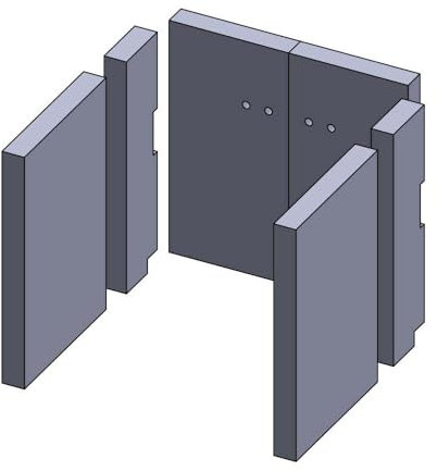 Feuerraumauskleidung - Für Wamsler Kaminöfen inkl. Modellübersicht - Für Verschiedene Kamin & Ofenmodelle - Kaminofenauskleidung aus Schamotte - passgenau & einfach austauschbar [6-teilig]