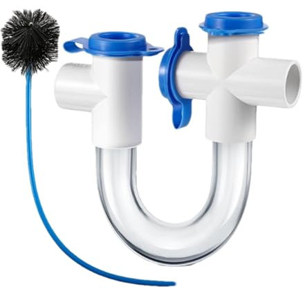 Klarer P-Siphon – Rohrverschraubung, AC-Abflusssiphon | 3/4 Zoll Transparenter PVC-U-Siphon Für HVAC-Systeme, Langlebiger Kondensatsiphon Für Den Privaten Und Gewerblichen Gebrauch, Transparenter P-Si