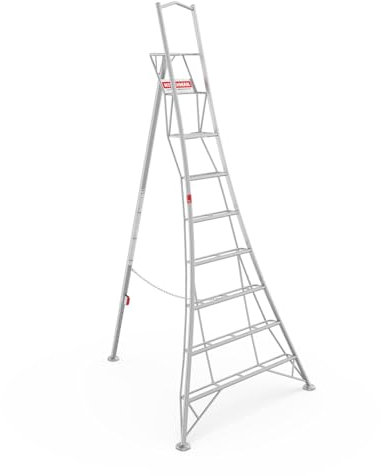 Henchman 1 Leg Adjustable Tripod Ladder, 150kg Weight Limit, Free Rubber Feet to Use Indoors, 5-Year Warranty (10ft / 3.0m)