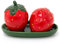 Strawberry Salt & Pepper Shakers | Summer Fruit Shaped Salt and Pepper Pots | Novelty Ceramic Cruet Set with Tray