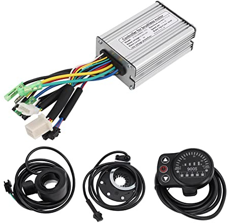 NIZUUONE Elektromotor Controller 36V 48 V 350W KT -Controller -Kit mit LED900S Anzeige Panel Daumen Drosselklappenleistungspedal Assistensor für DIY Elektrofahrräder