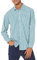 Amazon Essentials Chemise en Popeline à Manches Longues, Style Décontracté, Coupe Standard Homme, Bleu Vert Motif Vichy, S