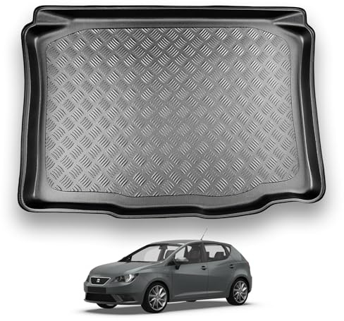 NOMAD Boot Liner Mat for Seat Ibiza 2008-2017 | Tailored PE Car Boot Protector Tray, Waterproof Raised Edge Trunk Mat, Easy Clean Cargo Floor Liner