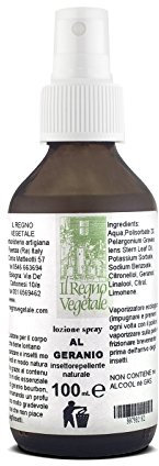 Spray al GERANIO BOURBON Repellente Naturale contro punture di insetto Adulti/Bambini Atossico Naturale con olio essenziale 100 ml