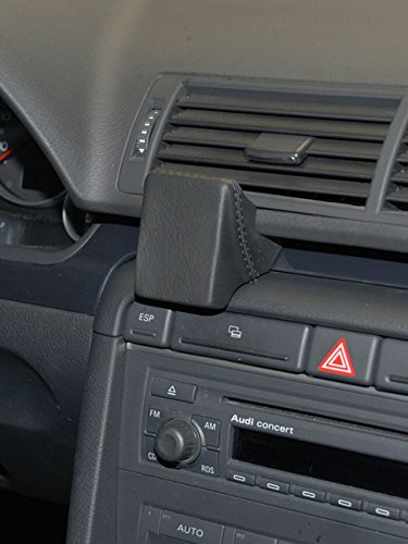 KUDA Handyhalterung passend für Audi A4 B6/ B7 ab 11/2000 bis 10/2007 (Nicht Cabrio) - Telefonkonsole für Smartphones, Handy, Navi und mehr - Kunstlederkonsole, Schwarz, 293415