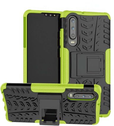 Handy Tasche Kompatibel mit Huawei P30 | Case Panzer Hülle Cover Schutzhülle Etui Bumper für P30 | Grün
