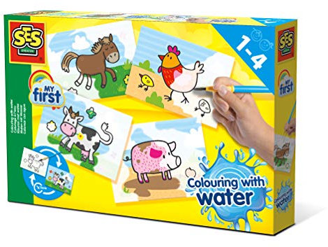SES CREATIVE - 14455 - Coloriage a leau - Animaux de la Ferme