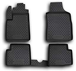 Element Passgenaue Premium 3D Gummimatten Fussmatten Designed für FIAT 500, Mk2, 2007-2024, 4 TLG, Schwarz