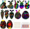 Faburo 36pcs Bastelset Ostern Kratzbild Anhänger von Ostereier Bastelset für Kinder zum Basteln zum Ostern