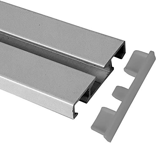 Bestgoodies Seitendeckel für Silber - 1/2 Lauf Aluminium Vorhangschiene (2 Stück)