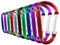 Temlum 10 Stück Aluminium D-Form Karabiner Feder Karabinerhaken Schlüsselanhänger Karabiner für Camping Reisen Wandern Schlüsselanhänger Outdoor-Zubehör(5,8 cm)