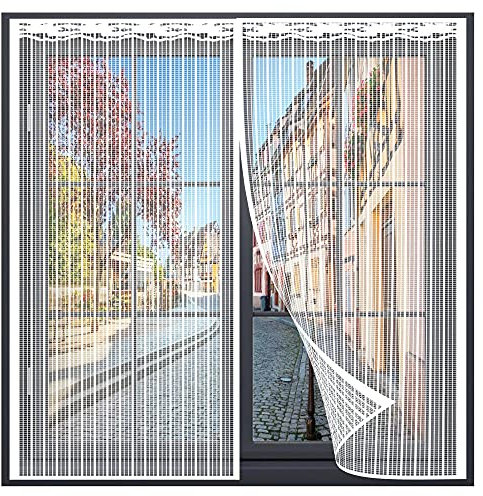 Magnetic Window Fly Screen Net,80x90cm Mosquito Magnetic Window Screen,Fly Screen Mosquito Magnetic Window Screen,for French Doors/Sliding Glass Doors/Patio Doors
