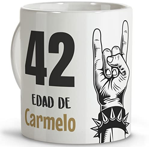 LolaPix Taza Personalizada cumpleaños. Tazas Personalizadas. Tazas Desayuno Originales. Varios diseños. Capacidad 330ml CUMPLEAÑOS Heavy
