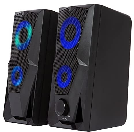 i-Star PC Speakers, PC Speakers Gaming, Compact 6W Wired Computer Speakers, PC Speakers 3.5mm Jack, Plug & Play Easy Set-up Ideal for Gaming, Desktop, PC and Laptop, USB Powered