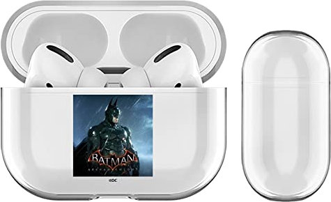 Head Case Designs Offizielle Batman Arkham Knight Batman Schluessel Kunst Durchsichtig Harte Kristall Handyhülle Hülle Huelle kompatibel mit Apple AirPods Pro Charging Case