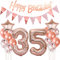 deko 35. geburtstag frauen deko rosegold ballon 35. geburtstag frauen deko luftballon 35. geburtstag deko rosegold 35 Geburtstag girlande banner geburtstagsdeko 35 jahre frauen dekoration