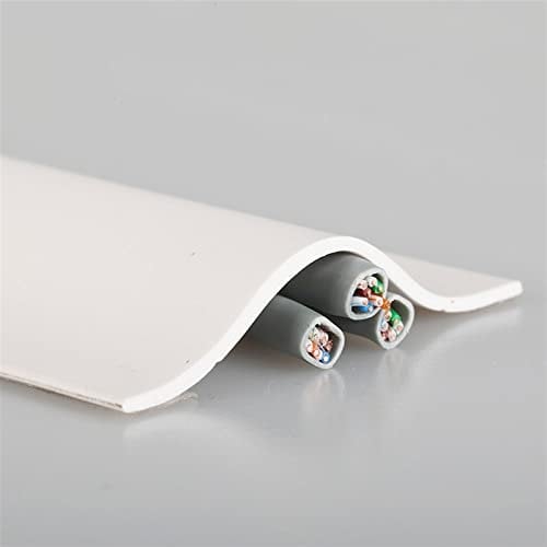 9.8ft Adhesive Floor Cable Cover, Wire Cover for Floor, Cable Grip Floor Cord Cover, Overfloor Cord Protector, Cable Management Prevent Cable Trips & Protect Wires ( Color : White , Size : W 55mm(2.16