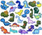 Rayong Patches Zum Aufbügeln Dinosaurier 26 Stück Flicken zum Aufbügeln Kinder Bügelflicken Bestickte Aufnäher Patch Sticker Aufnäher Kinder für DIY T-Shirt Jeans Kleidung Taschen Flicken Pat