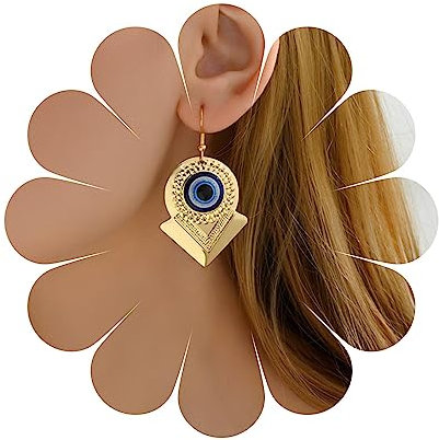 Allereya Vintage Teufel Auge Baumeln Ohrringe Auge Tropfen Ohrring Gold Pfeil Baumelnden Ohrringe Böse Auge Ohrringe Schmuck Für Frauen Und Mädchen