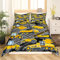 Homewish Ausrüstung LKW Tröster Abdeckung Set,Bagger Bettwäsche Set 155x220,Gelbe Fahrzeug Bettbezug für Kinder Kinder Jungen Teens BAU Traktor Baustelle Auto Bettwäsche für Schlafzimmer Dekor
