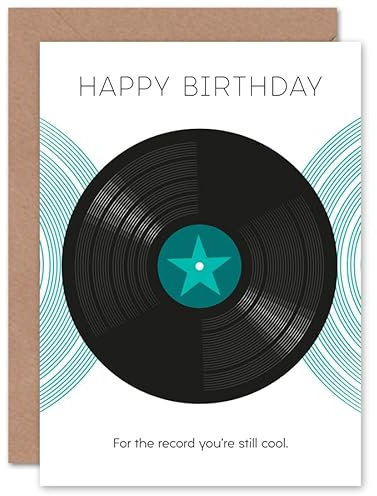 Wee Blue Coo Vinyl-Schallplatten Sind Immer Noch Coole Dj-Decks Geburtstagskarte