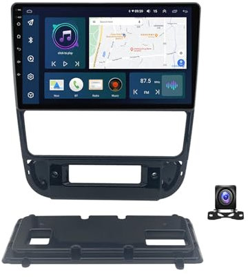 Radio De Coche Android 2 DIN GPS Pantalla Táctil De 9 Pulgadas Estéreo para Automóvil para Peugeot 406 1995~2005 con 4G/WiFi/SWC/FM/Carplay/DSP+720P AHD Cámara Trasera,Y3s 4g+64g