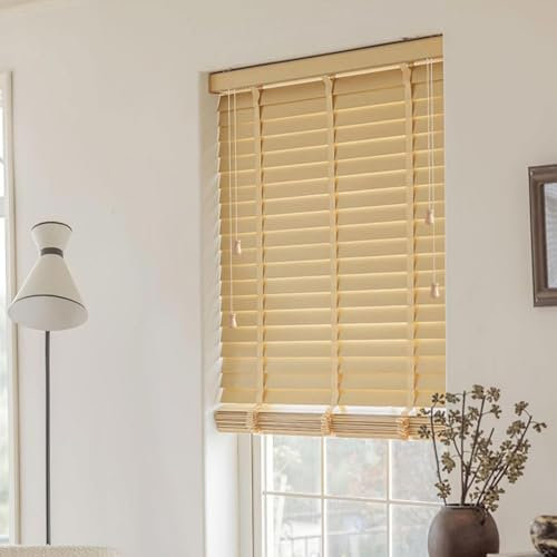 Pealihuy Venetian Blinds, Wooden Outside Or Inside Mount Windows Curtains, Horizontal Shades With Tape,Thermal Insulated Shutters (Size : 150x200cm/59x78.5in)