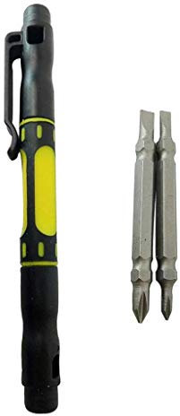 Pocket Screwdriver, 4 in 1 Portable Doubled Ended Screwdriver, Multi-Tool Pen Screwdriver for Assorted Works and Repairs