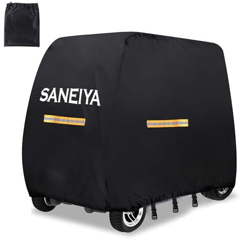 Mobility Scooter Covers for Outside Storage, 420D Oxford Fabric Scooter Rain Cover Waterproof, Elastic Strap and Reflective Strips, 3 Buckles with Storage Bag (144 * 68 * 99cm)