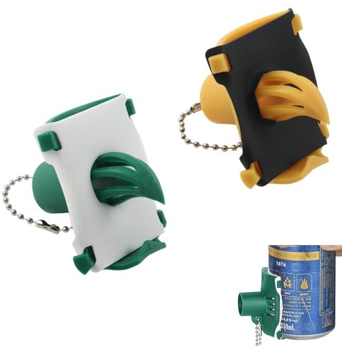 Yuqilin 2 Pcs Biere Decapsuleur, Innovant Ouvre Bouteille, Outil de Pistolet avec Entonnoir Intégré, Decapsuleur Biere Rigolo, Décapsuleur, pour Canettes de Soda,Bière (Noir Jaune/Blanc Vert)