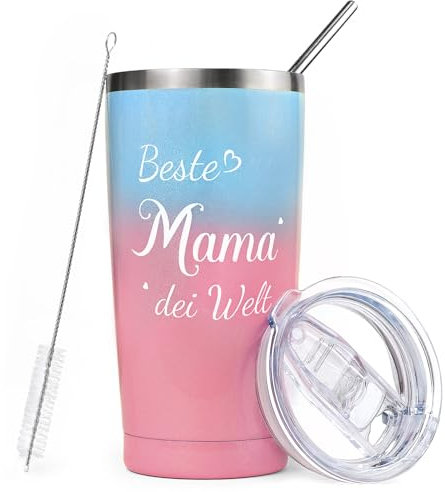 Panspace Muttertagsgeschenke Coole Geburtstagsgeschenk für Beste Mama,Mütter,zum Muttertag Geburtstag,Die Besten Geschenke für Mutter Tochter Weihnachtsgeschenke Geschenkideen Thermobecher