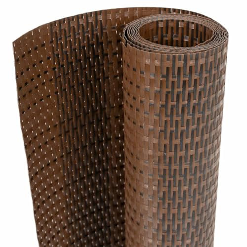 vidaXL Balkon Sichtschutz, Balkonbespannung Rattan-Optik, Sonnenschutz Windschutz für Terrasse Garten, Balkonverkleidung Balkonabdeckung, Braun Schwarz 300x100cm Poly Rattan