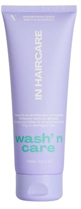 Wash' n Care Shampoo, weich, nährend und stärkend, 250 ml, innovative und natürliche Formel zu 97,5 % – für strukturiertes Haar – ohne Sulfate, Silikone oder Parabene