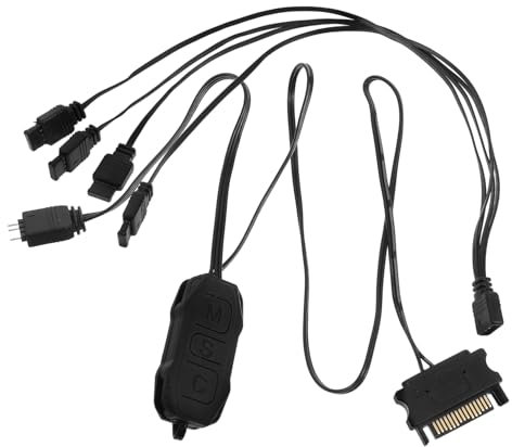 HOMSFOU Desktop Computer Host Rgb Light Controller Motherboard Rgb Controller Pc Case Black